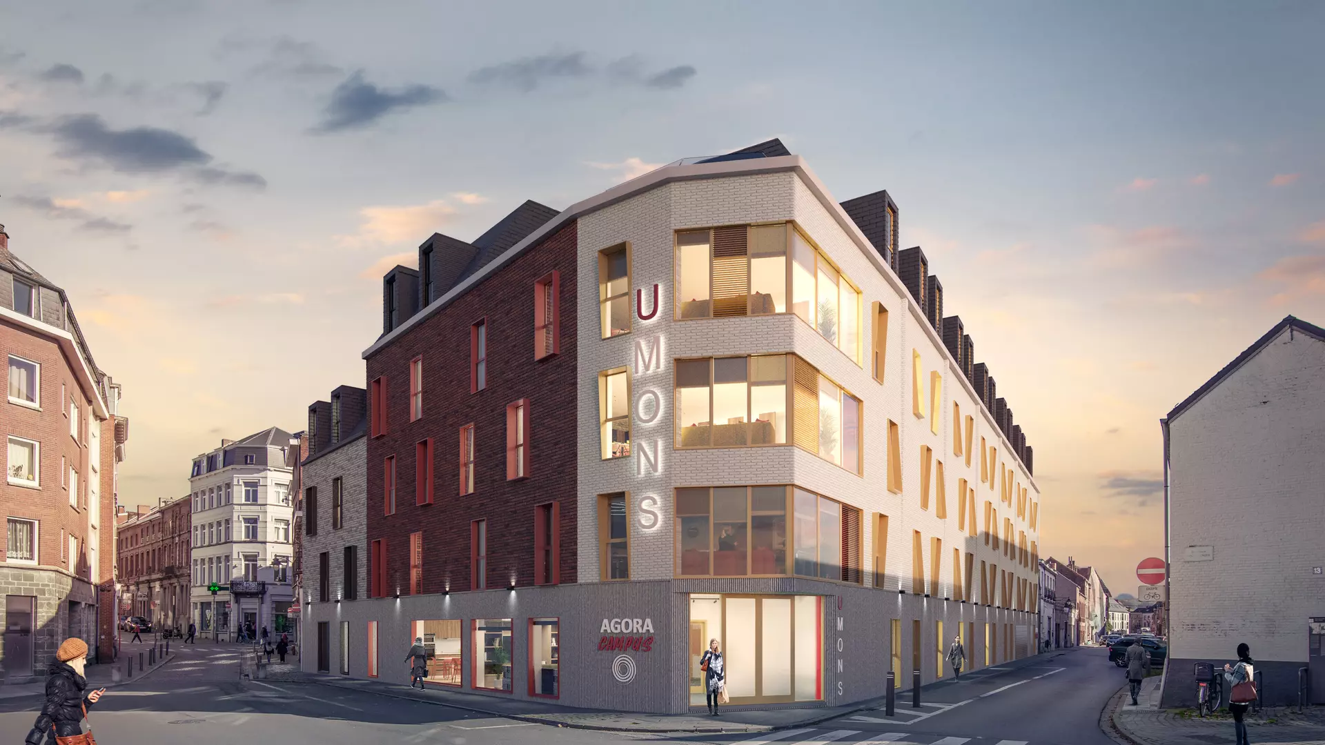 Agora Campus - Student housing real estate project - Header BESIX RED