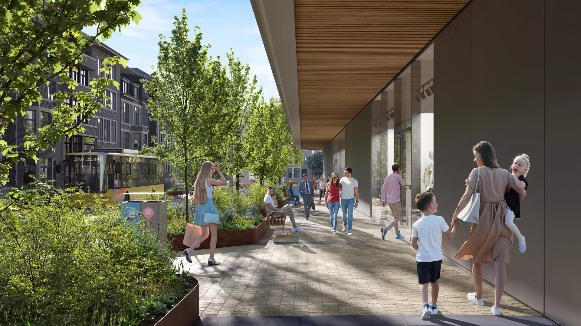 Le Côté Verre - Mixed use and retail real estate project in Namur - 05 BESIX RED