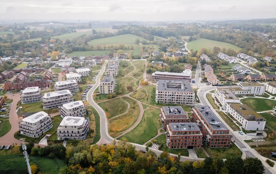 Meadow - Residential real estate project in Herent - Header BESIX RED